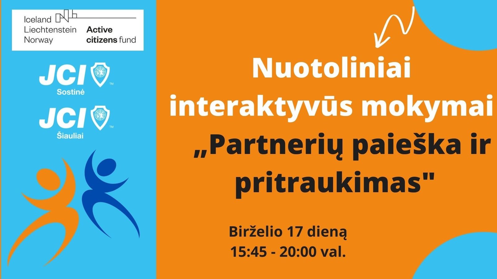 JCI nuotoliniai mokymai aktyviam jaunimui „Partnerių paieška ir pritraukimas“