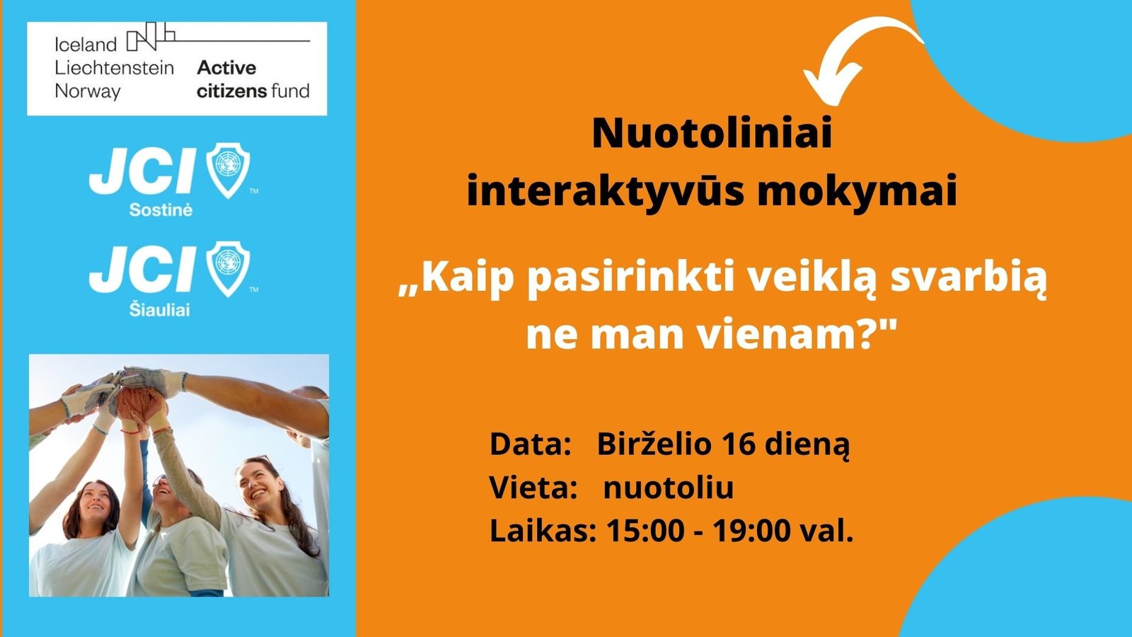 JCI  kviečia dalyvauti dešimtuose mokymuos